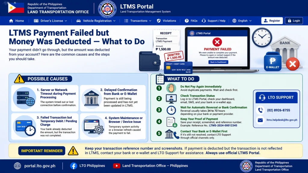 What to Do When LTMS Payment Fails But Money Was Deducted