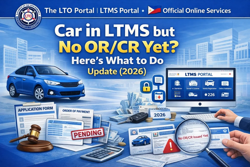 What to Do If Your Car Is in LTMS but No OR/CR Yet