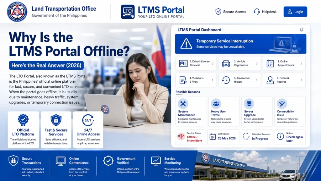 How to Confirm if the LTMS Portal Is Really Offline