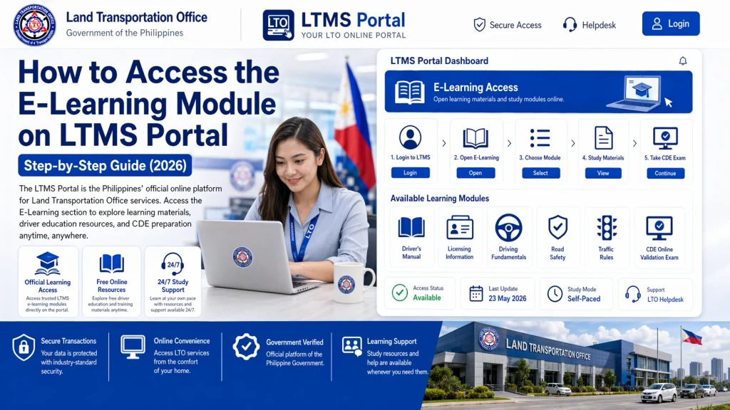How to Access the E-Learning Module on LTMS Portal