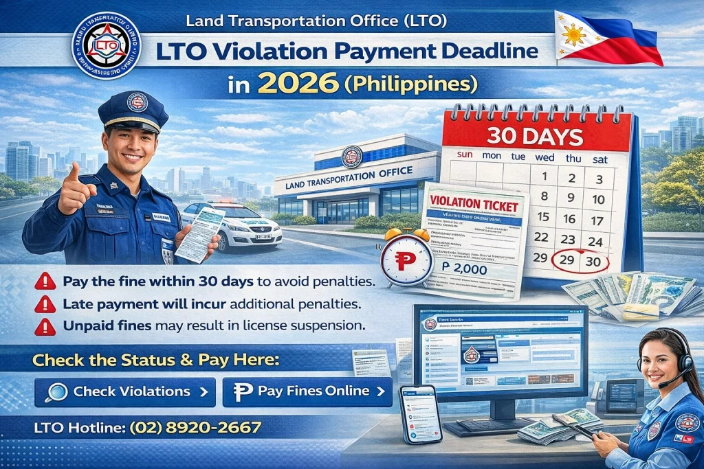 Standard Rules for Violation Payment Deadline in 2026