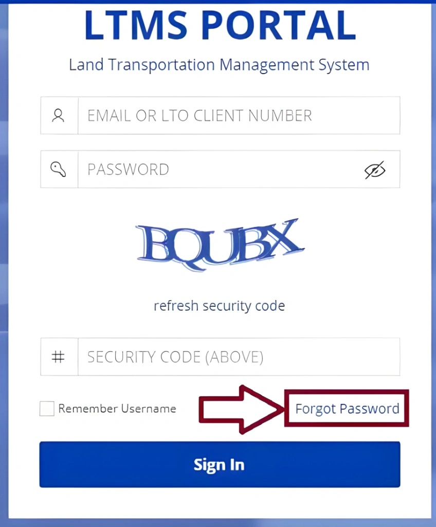 How to Reset Your Forgot Password at LTO Portal