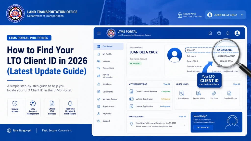 Steps to Find Your LTO Client ID in 2026