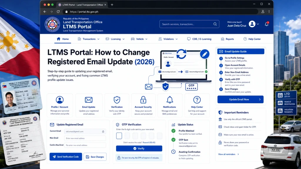 Can You Change Your LTMS Registered Email Online?